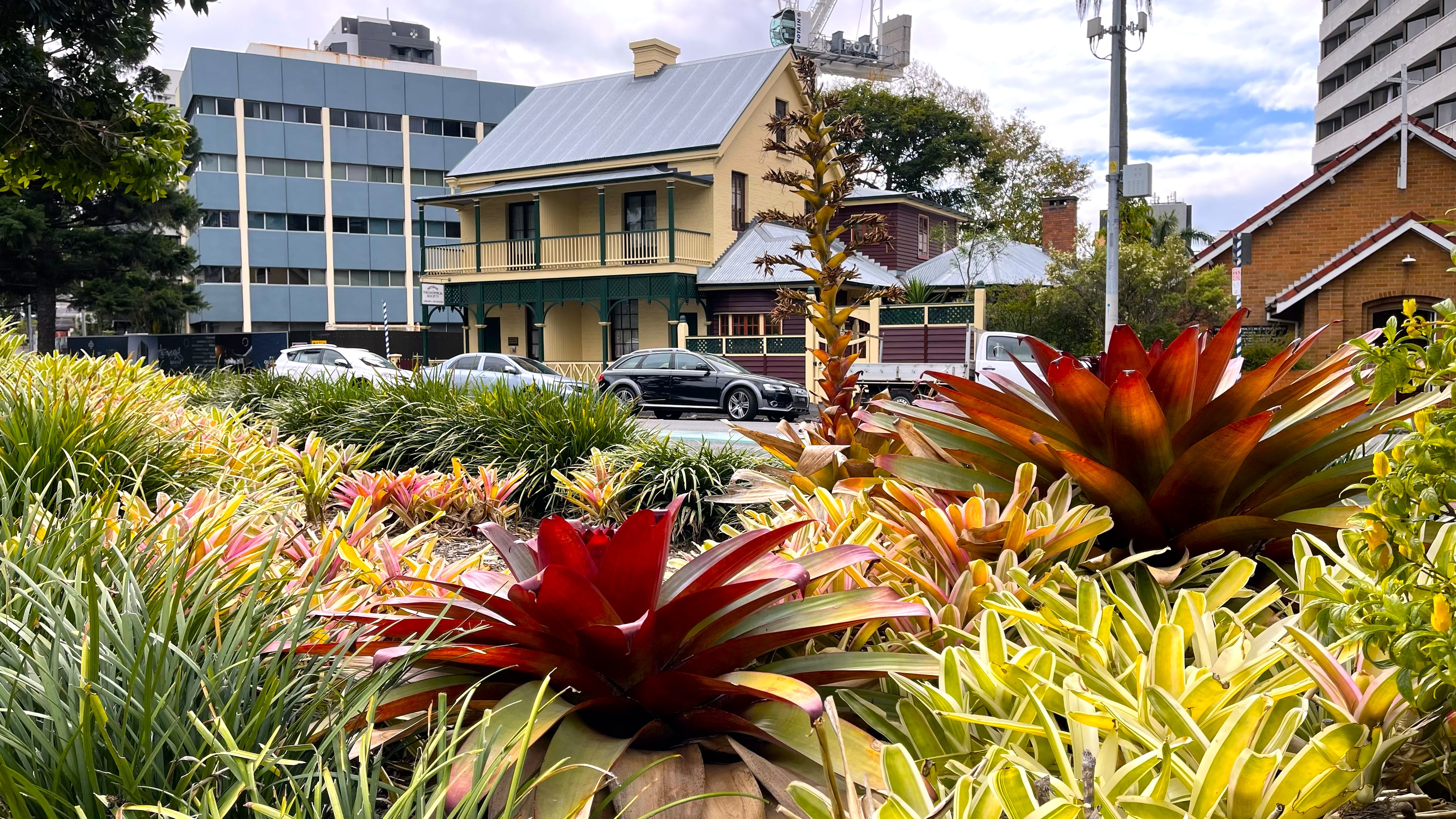 Lodge and garden strip